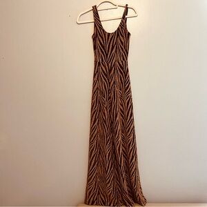 Elegant Zebra Print Wide Leg Jumpsuit